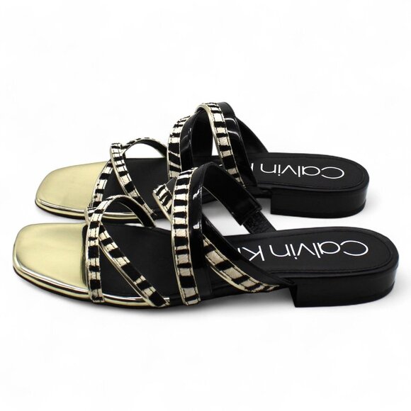 Womens Calvin Klein Strappy Flat Sandals - Picture 5 of 8